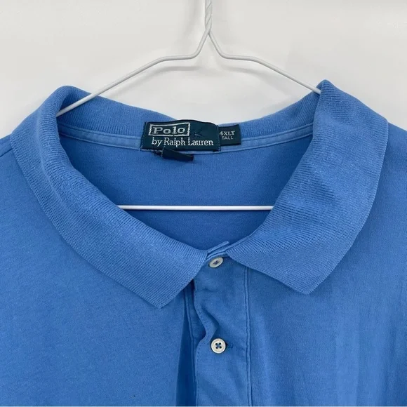Polo Ralph Lauren Polo Shirt Mens Size 4XLT Blue Red Pony Classic Short Sleeves - Picture 4 of 9